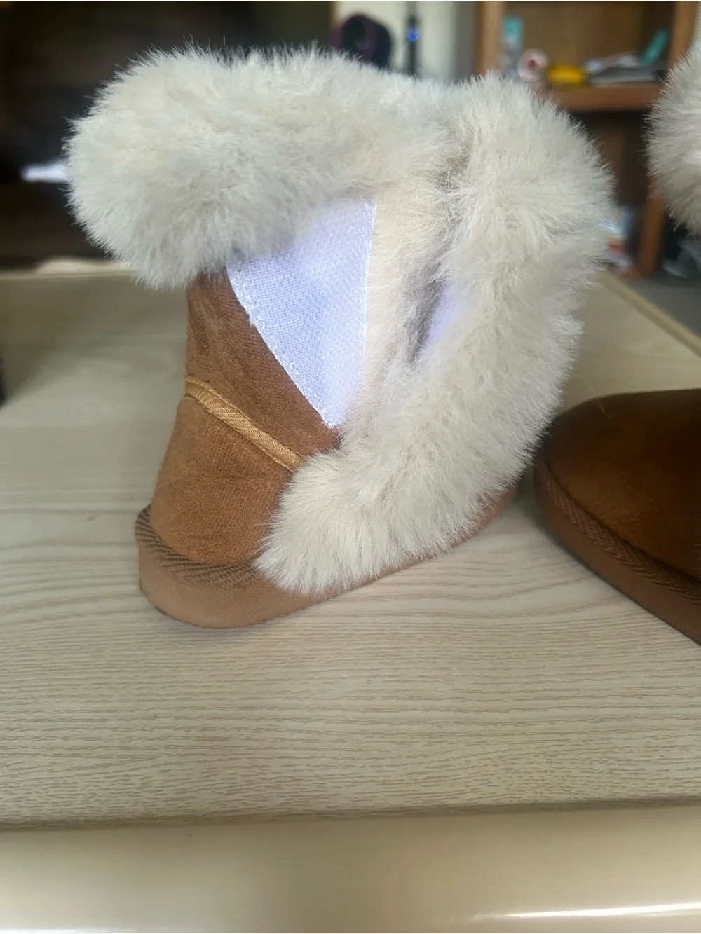 Kids Faux Fur Lined Winter Boots - Chestnut